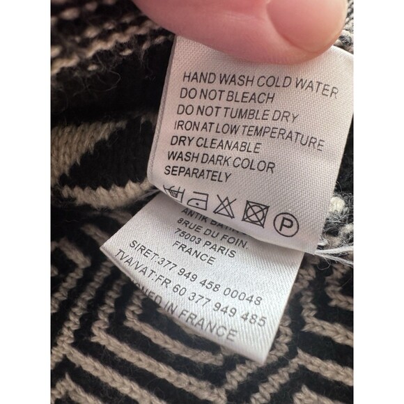 Antik Batik Knit Wool Blend Sweater Geometric Pattern Women’s Medium/40 France - Picture 5 of 10